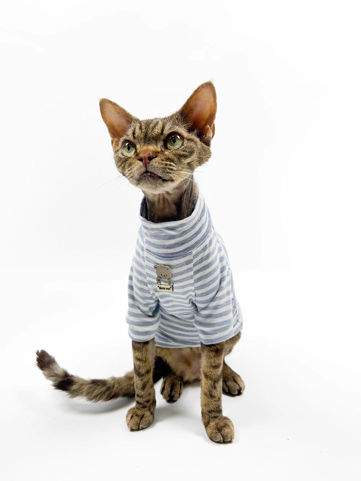 Spring/Summer Hairless Cat Clothes, Sphinx Devon Baby Skin-Friendly Pullover Sweatshirt, Soft Pure Cotton